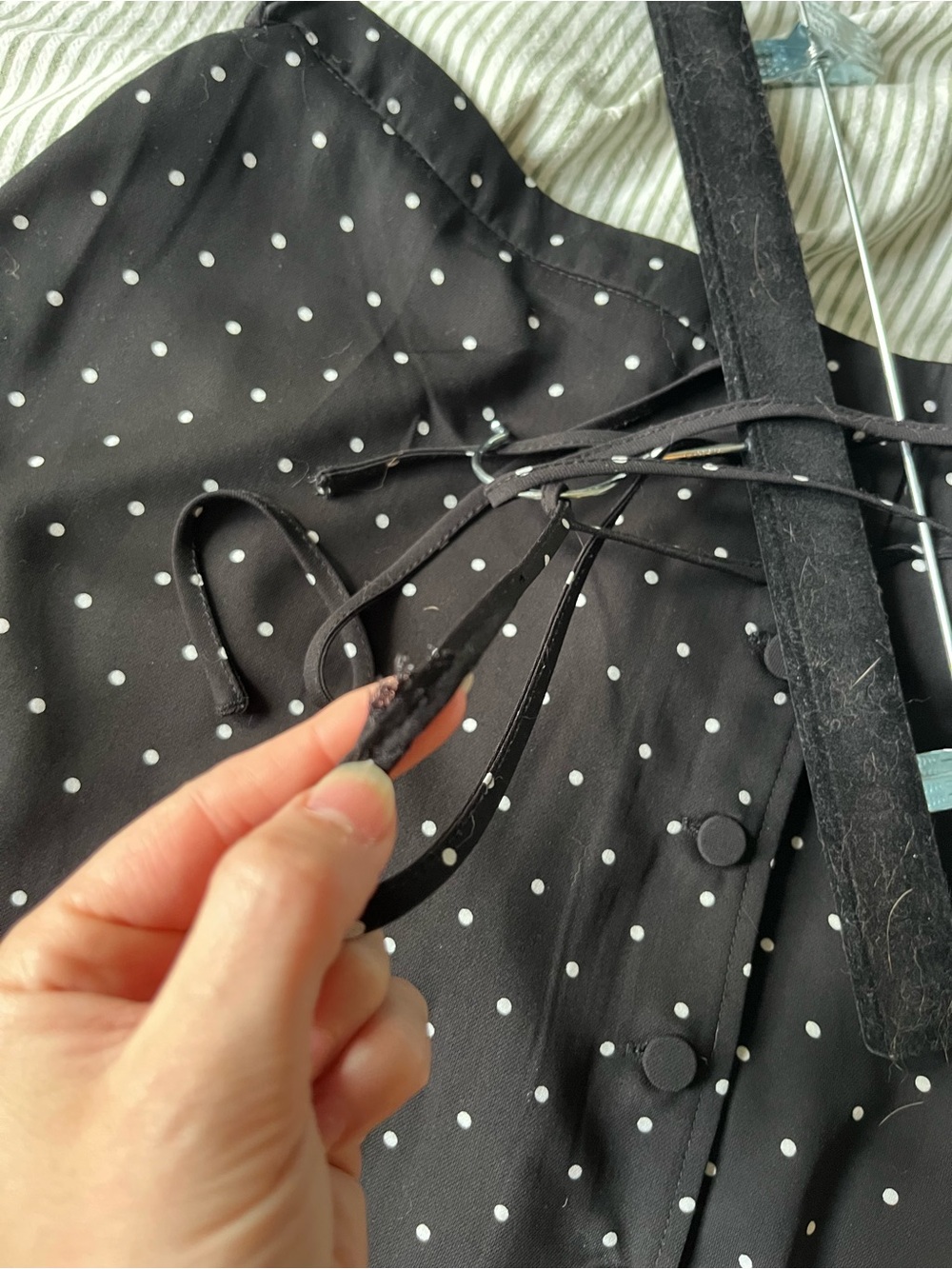 Polka Dot Midi Skirt - Black/White - Picture 9 of 9